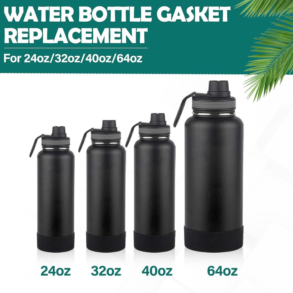 12 Replacement Water Bottle Gaskets for Thermoflask 24oz, 32oz, 40oz, Straw Lid, Chug Cap, Vent Hole, Silicone Seals
