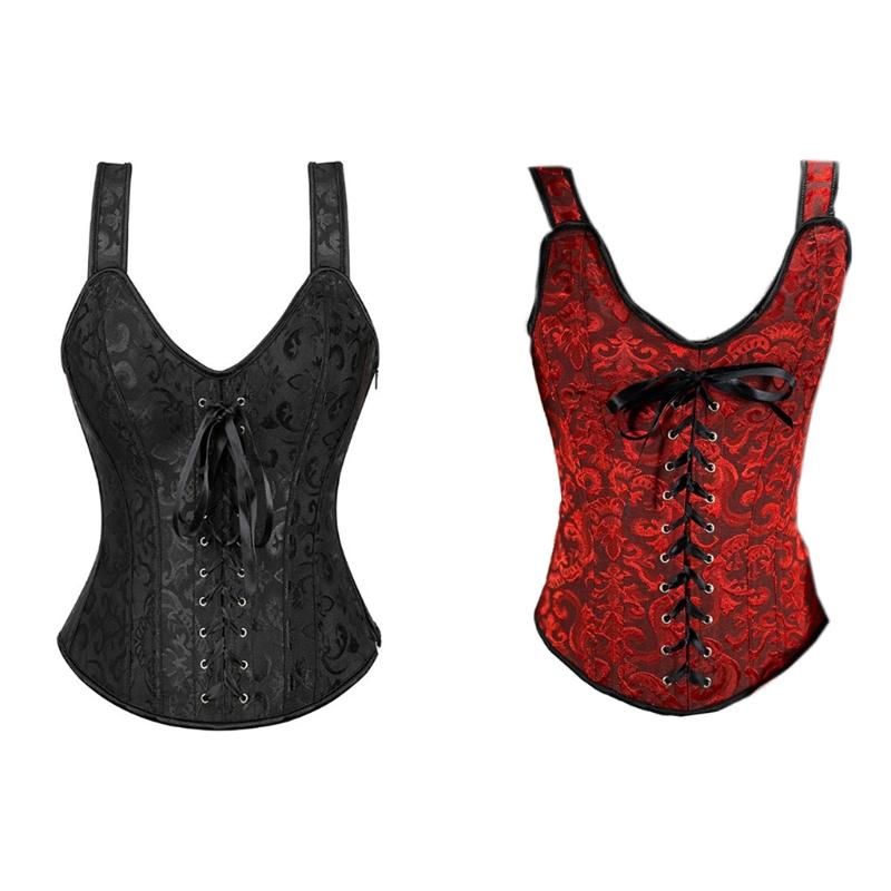 Corset Crop Tops Burlesque Lingerie Corset Top Vest Hot Shaper Overbust Corset Gothic Clothing Corsage Medieval Ladies