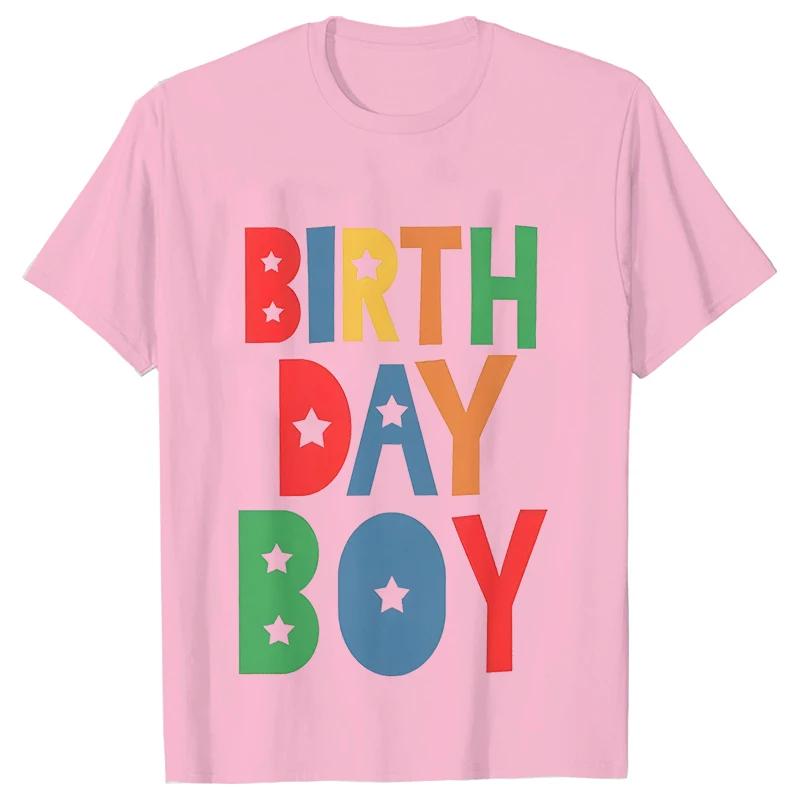 Mommy & Daddy Boys Birthday Squad Party T-shirt Y2k Tops Unisex Kids Summer Short Sleeve Tees Family Matching Oversized Clothing