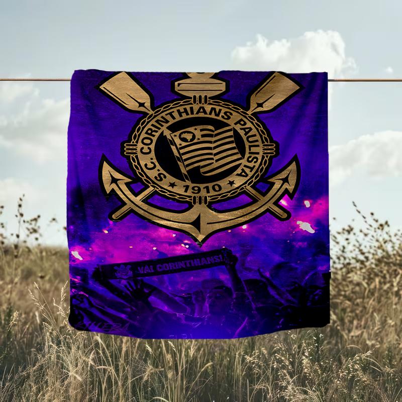 1PC Sport Club Football Crest Printed Soft Flannel Blanket Throw for Adult Bedroom Living Room Sofa Camping Travel Fan Gifts Christmas Gifts