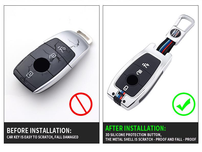 Mercedes-Benz Key Case for E-Class, C260L, C200L, A200L, E260, and GLC Luxury Models