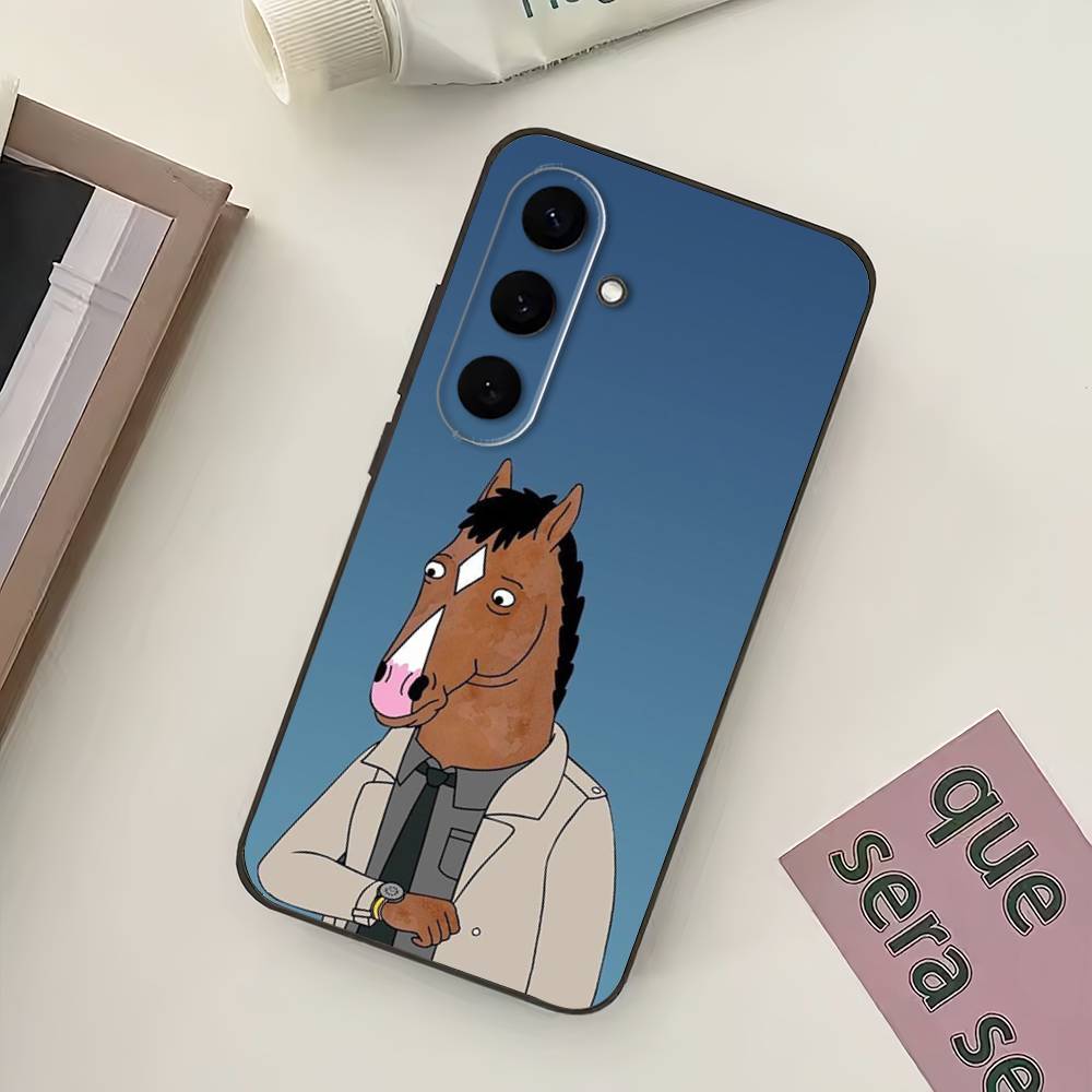 Cartoon B-BoJack Horsemans Phone Case For Samsung Galaxy A73,21,22,32,71,53,52,51,80,5G Soft Black Cover Samsung a13 5g