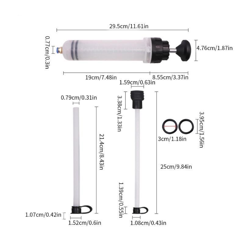 Car Oil Fluid Extractor Brake Syringe Pump Manual Suction Vacuum Dispenser Tool