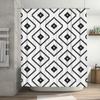 Modern Geometric Black White Shower Curtain for Bathroom Decor Extra Long Waterproof Washable Fabric 72x84 Inches (183 X 213cm)