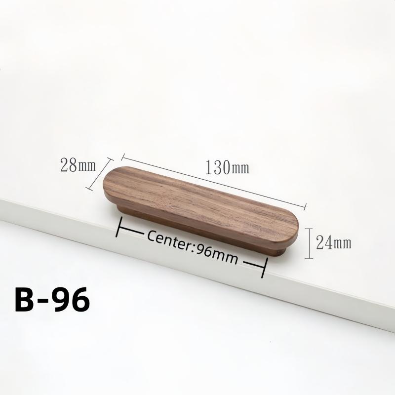 1 Stück Walnuss Holz Möbelgriffe Schubladenknöpfe Küchenschrankknöpfe Lange Schränke und Schubladen für Griffe Kleiderschrankgriffe
