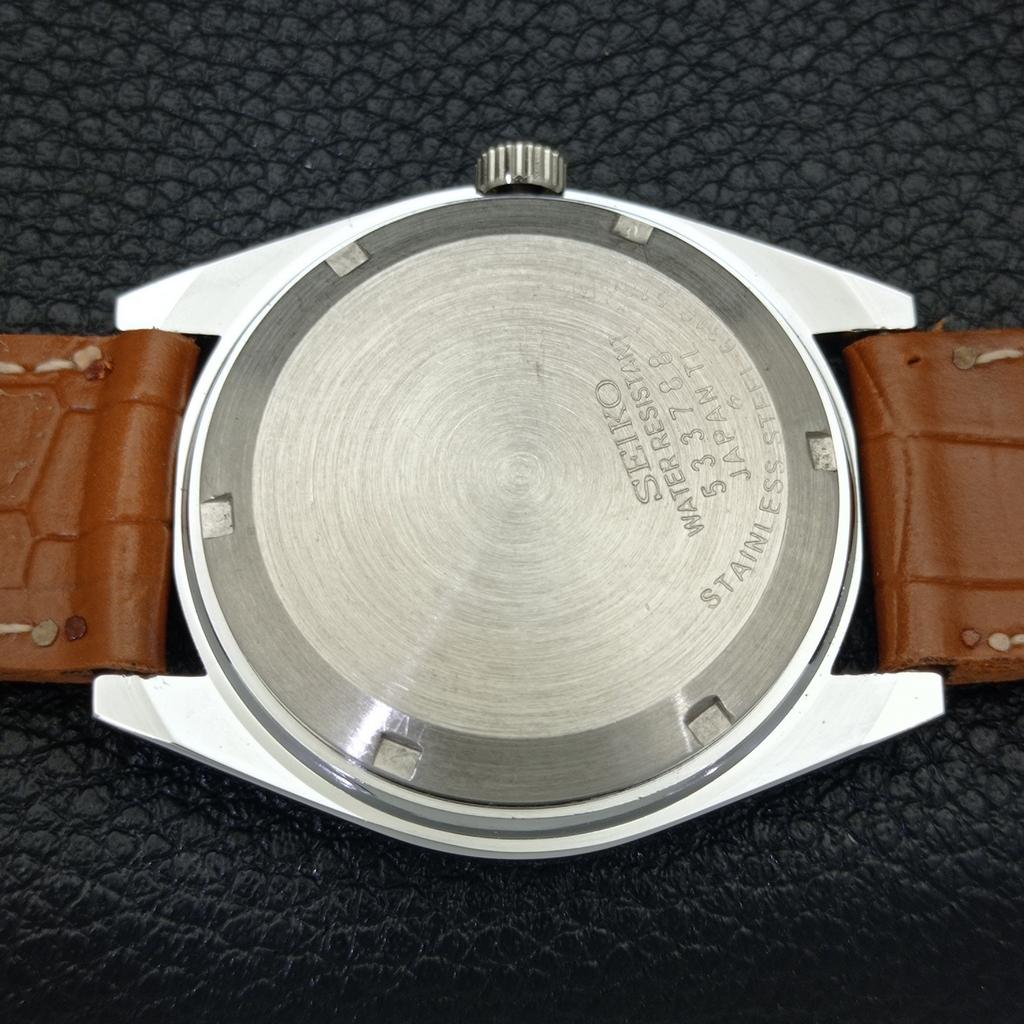 REFURBISHED SEIKO 5 AUTOMATIC MENS WATCH JAPAN MADE WHITE DIAL CUSTOM A440078-2 QV90-a440078