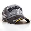 Sunscreen Washed Baseball Hat Adjustable Punk Sun Cap Letter Embroidery Peaked Cap  Streetwear