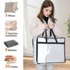 1/2PCS Clear Clothes Storage Bags PVC Zipper Closure Moving Bags Foldable Design Airtight Storage Containers Clothing Storage