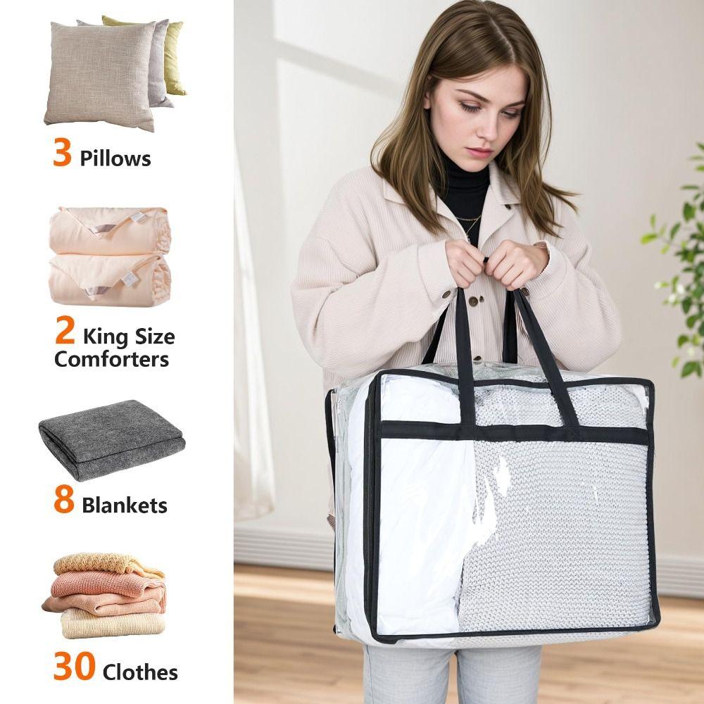 1/2PCS PVC Clothes Storage Bags 40L Moving Bags High Quality Blanket Storage Bag Clothing Storage