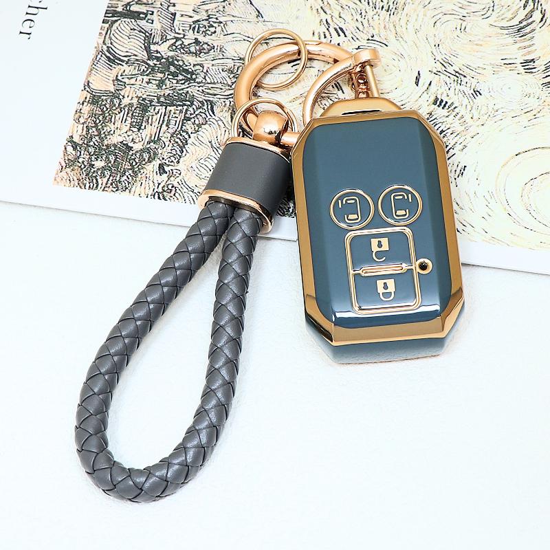 4 Buttons Auto Shell Fob Holder For Suzuki Swift Ignis Ertiga Wagon R Monopoly Car Remote Key Cover Case Keychain Accessories