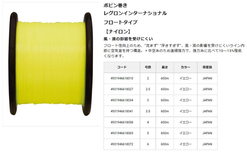 Raiglon International Float Type 600m Yellow 6 No.