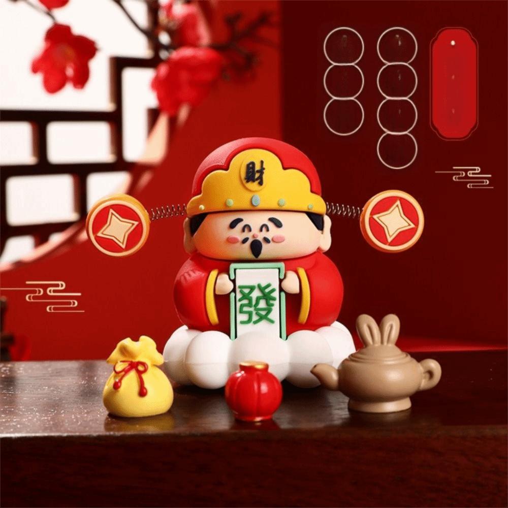 Creative God of Wealth Decoration Cartoon Car Ornaments Mini God of Wealth Mascot  Home