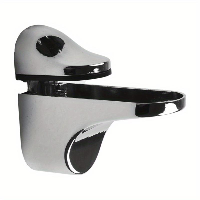 2Pcs Glass Clamp Adjustable Shelf Clamp Glass Shelf Support Plate Holder Bracket Flat Back for Partition Board Desk.
