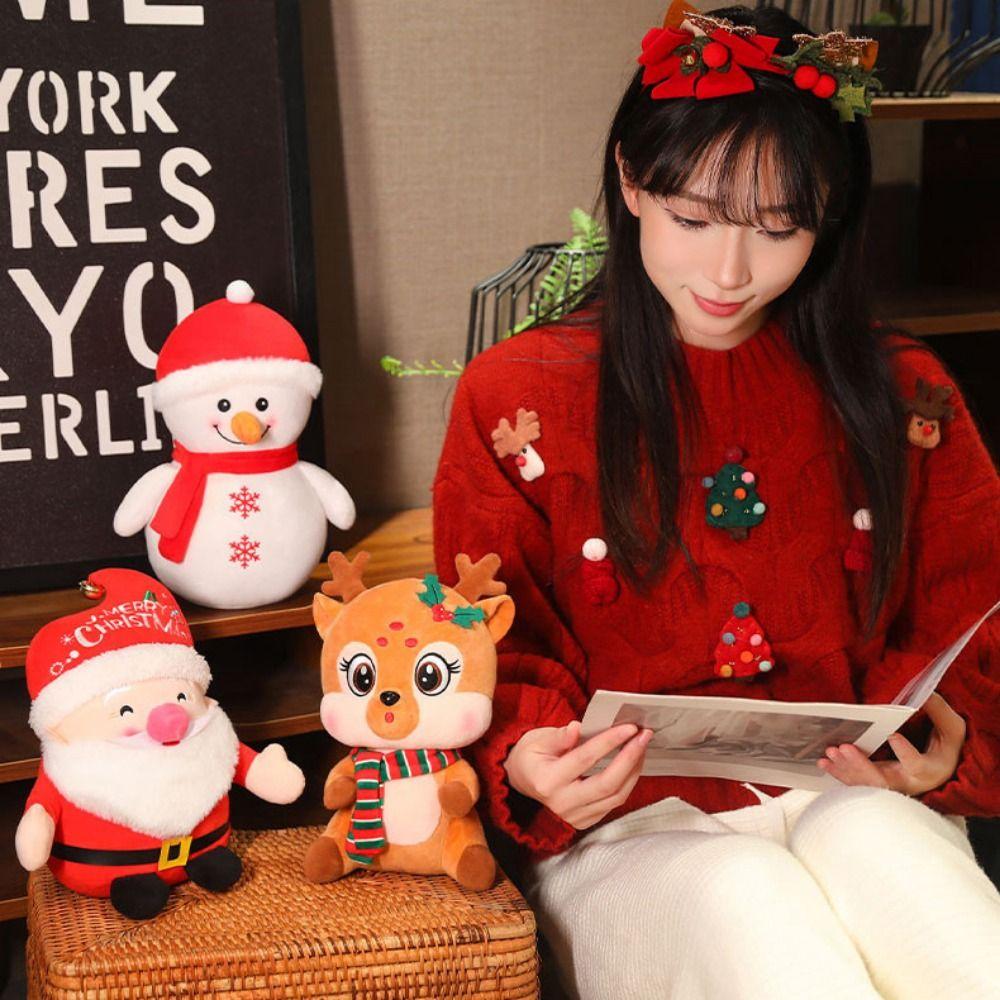 Plush Christmas Stuffed Plush Toys Christmas Tree 3D Stuffed Animals Elk Toy  Home
