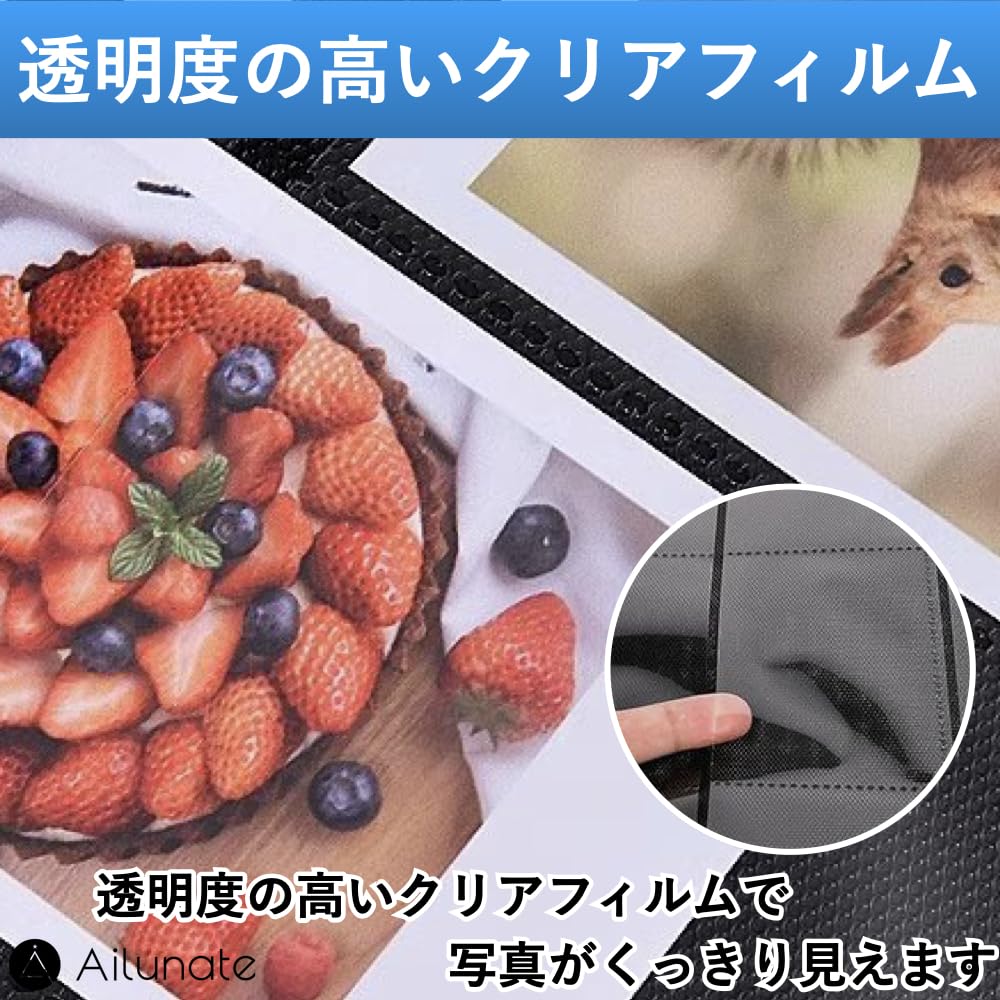 Ailunate Instax Instax Large Capacity Instax Polaroid Intax 360 Sheets Album, Book, File, Holder, Case, Storage, Mini, (White)