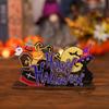 Halloween Ornament Props Wooden Miniature Scene Ornament Cartoon Ghost Gift Ghost Festival Dress Up