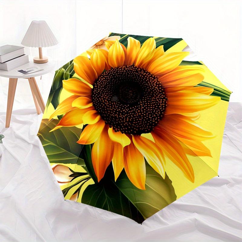 1pc Sunflower, Yellow Themed High-quality Umbrella,Automatic Opening and Closing Umbrella,Multi-functional Umbrella G0811311