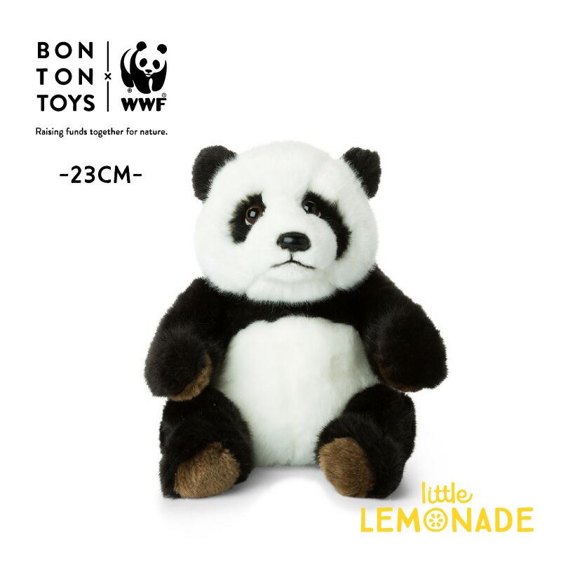BON TON TOYS WWF Official PANDA SITTING 23cm Panda Stuffed Animal WWF Animal Baby Eco Material Baby Gift Birthday Present Baby Gift Small Gift Animal