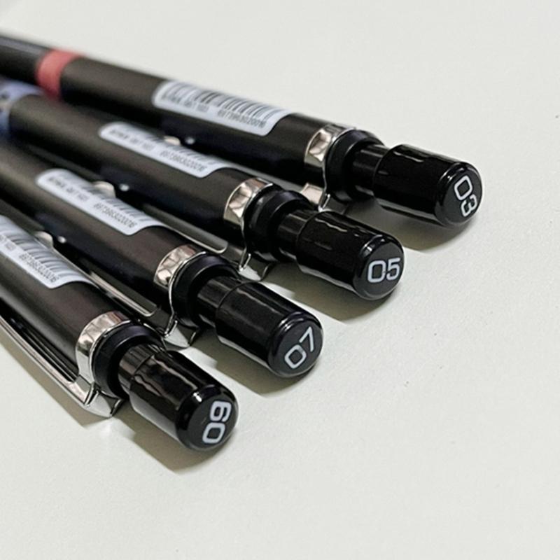 4 Pieces Automatic Pencils 0.3mm 0.5mm 0.7mm 0.9mm Sketching Pencils Metal Mechanical Pencils Drawing Pencils for School
