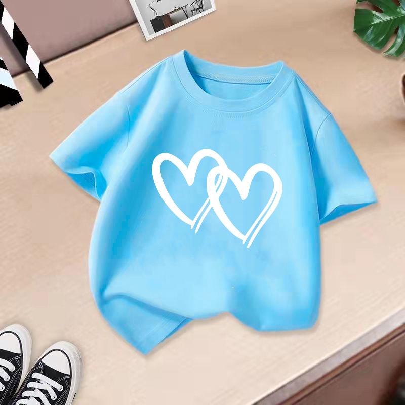 Kid T Shirt Love Printed Children T-shirt Kids 100% Cotton Clothes Tshirt Tops Tee Boys Girls Baby Tee 2-13Y