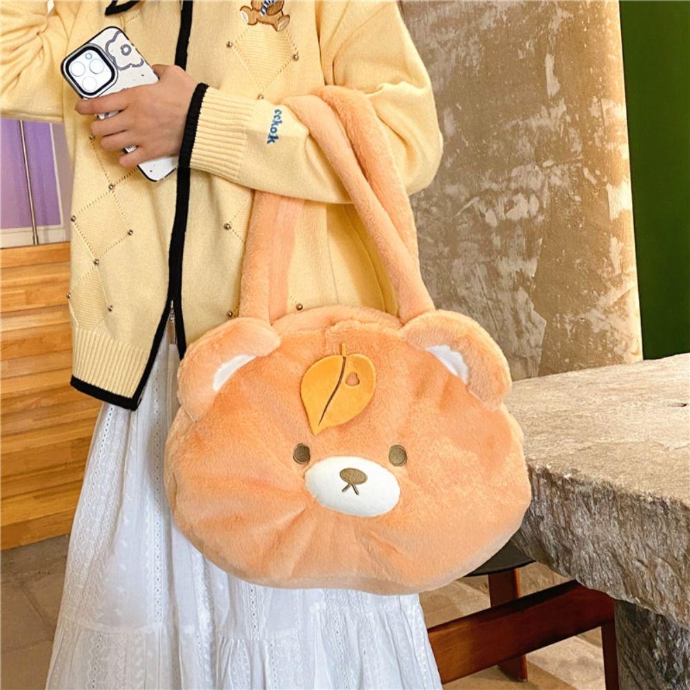

Schoolbag Cartoon Shoulder Bag Animals Plush Doll Bag Cute Bear Plush Handbag Girl
