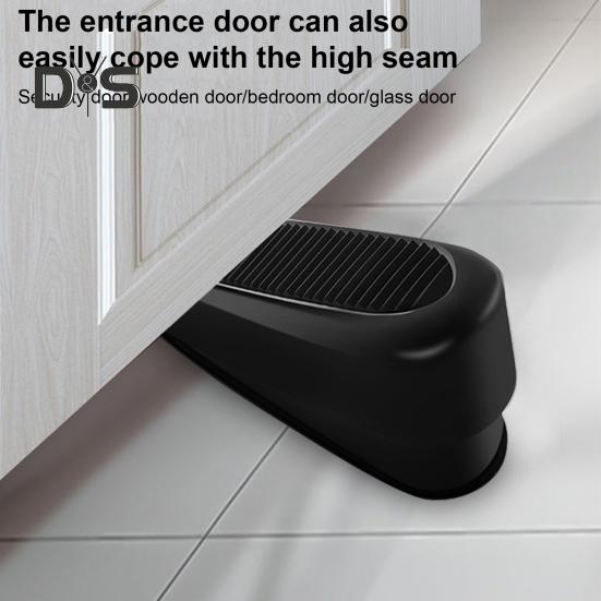 Spring Door Stopper Wedge Wall Protector Heavy Duty Height Adjustable Anti-slip Rubber Bottom Windproof No Drilling Anti-collision Floor Doorstop