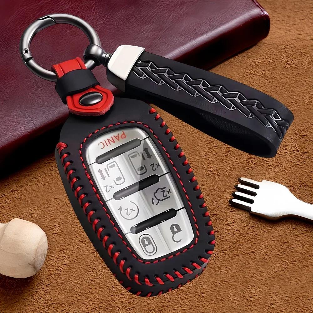 

For Chrysler Voyager Pacifica Touring Limited - Leather Car Remote Key Fobs Cases Car Key Cover Accessories