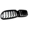 For 2021-2023 BMW G30 G31 530i 540i Dual Slats Front Kidney Grille Gloss Black