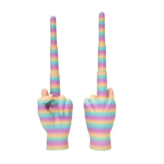 3D Printed Retractable Middle Finger Telescopic Middle Finger Figurine Stress Relief Toy Home Office Living Room Desktop Decoration Ornament Gag Gift