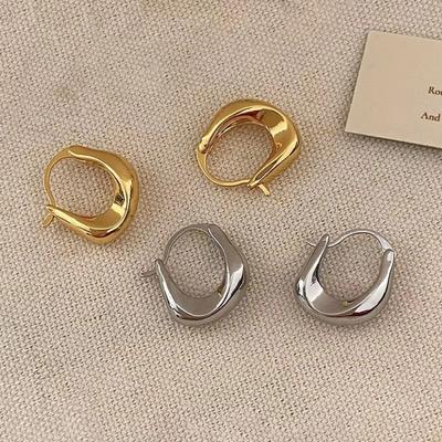 Versatile Chunky Hoop Earrings Simple Ear Pendant Vintage Drop Earrings Women