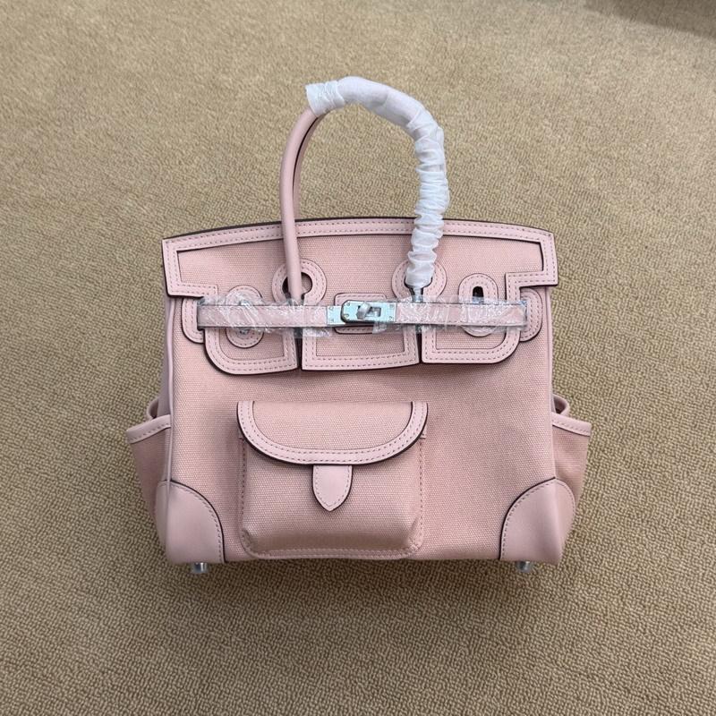 New 25CM Cargo-Swift leather with canvas pocket leather shoulder strap