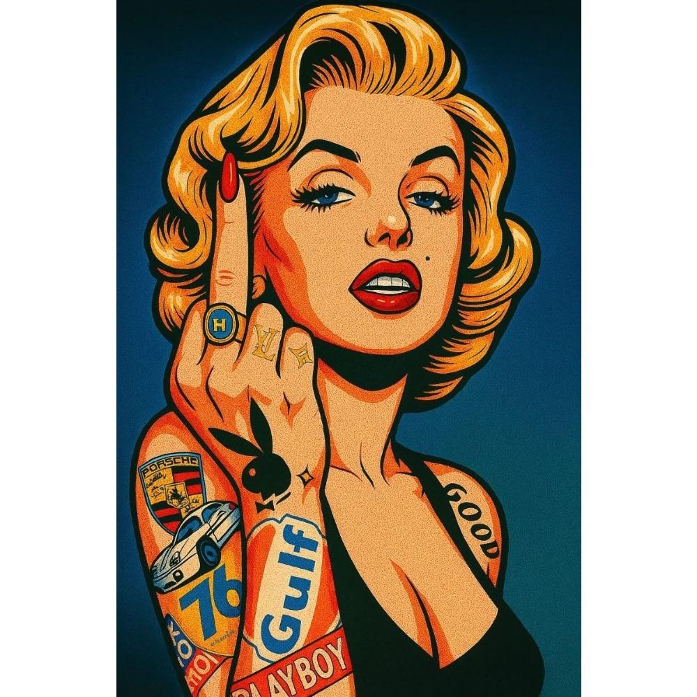 Cartello Metallico Vintage - Donna che Dipinge Arte, Decorazione Murale per Casa, Bar, Garage