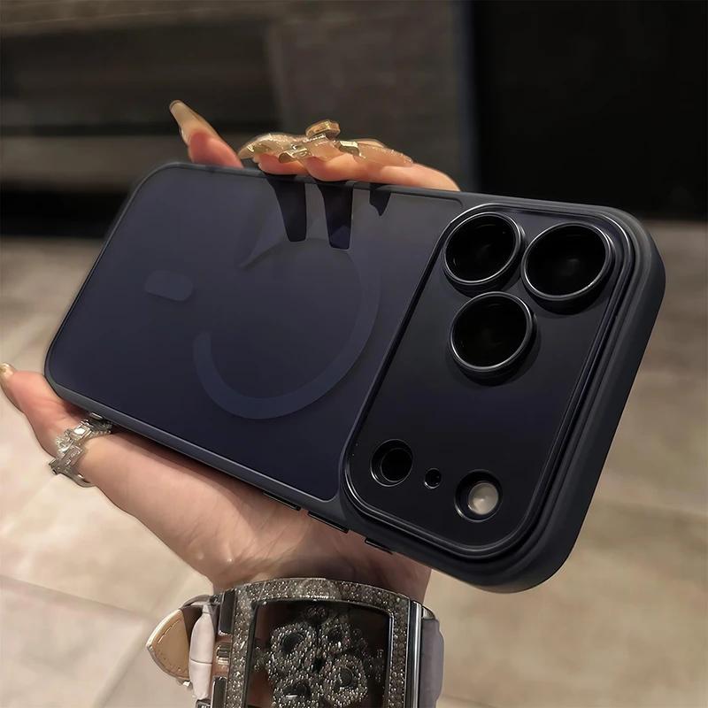 Shockproof Bumper Armor For Magsafe Matte Case for iPhone 17 Air 15 16 14 Plus 13 12 11 Pro Max PC TPU Camera Protection Cover