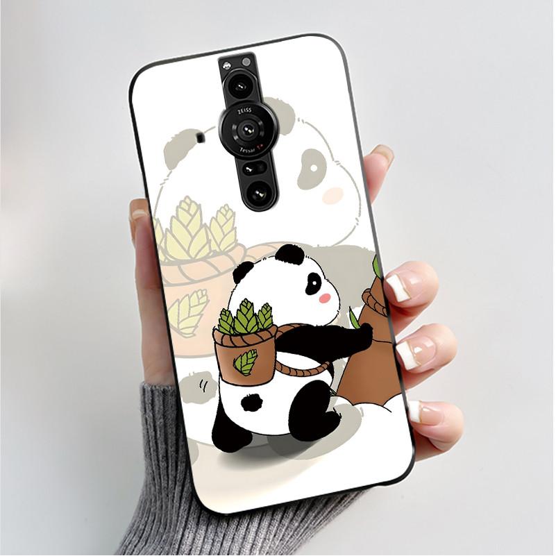 Printing Pattern Case For Sony Xperia Pro-I Fundas Soft Silicone Black Shell Cover Cute Flower Cartoon Casing Capa Coque