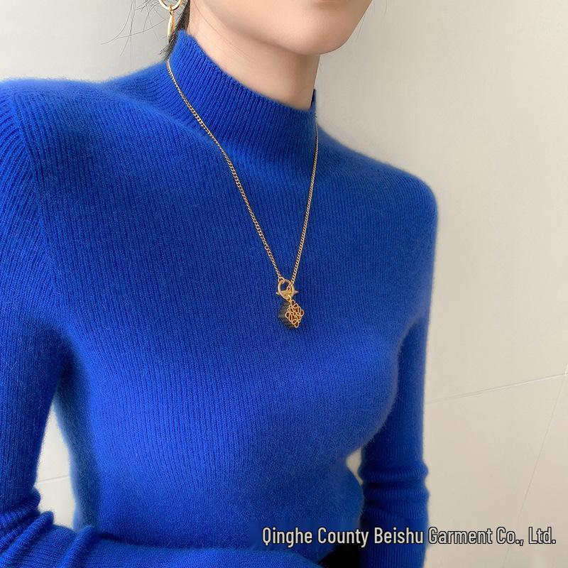 Women's 2024 Slim-Fit Striped Cashmere Sweater - Seamless, Soft & Comfortable Knit Base Layer