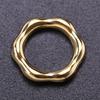 5pcs Gold Color Various Irregular Circle Pendants Women Men Necklace Charms Stainless Steel Pendant Jewelry Making Accessories