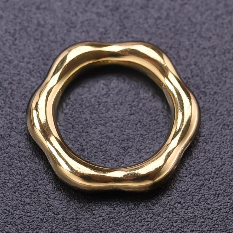 5pcs Gold Color Various Irregular Circle Pendants Women Men Necklace Charms Stainless Steel Pendant Jewelry Making Accessories