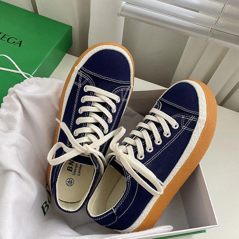 Парусиновая обувь на толстой подошве и бархатные студенческие осенне-зимние женские — фото 9