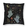 halloween witch crow square pillowcase decoration gothic mystery magic  cushion sofa car   kama casal