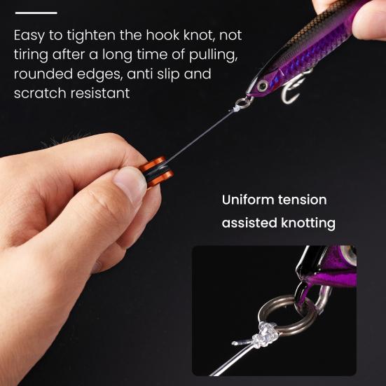 1/2Pcs Fishing Line Puller Anti-Slip Rubber Ring Durable Construction Compact Design Portable Line Pull Loop Fishing Accessories