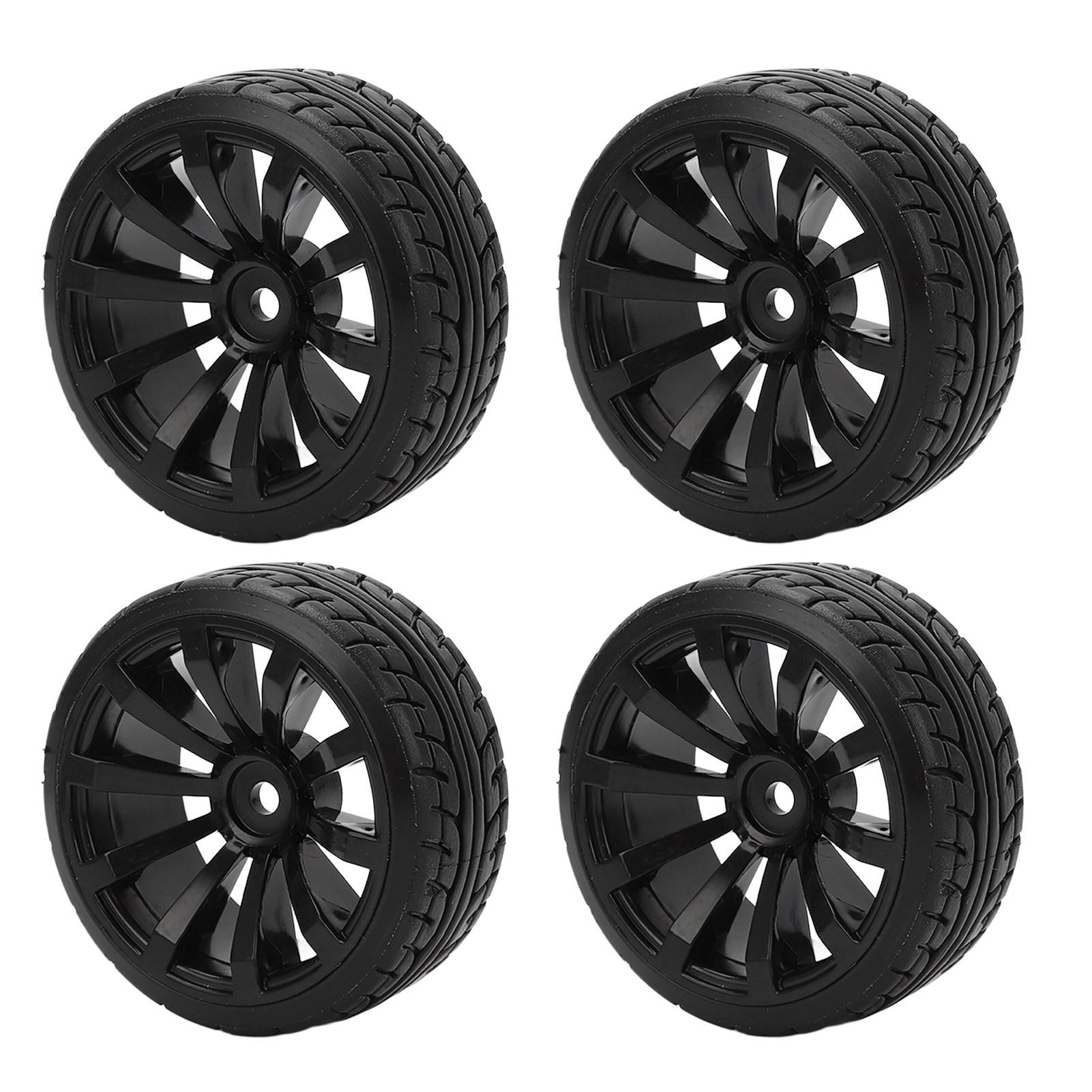 

4PCS 110 Drift Car Tires Hard Tyre for Tamiya TT02 On Road Drifting Car RC Rubber Tires and Wheels