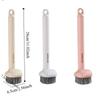 Stain Removal Pot Cleaning Brush Blind Spots Free Scrub Brush Portable Dish Scrubber Brush  Camping