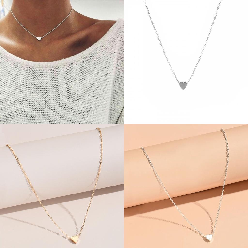 Ins Style Minimalist Heart-shaped Necklace Alloy Material Simple And Versatile Suitable For Women Wholesale And Retail