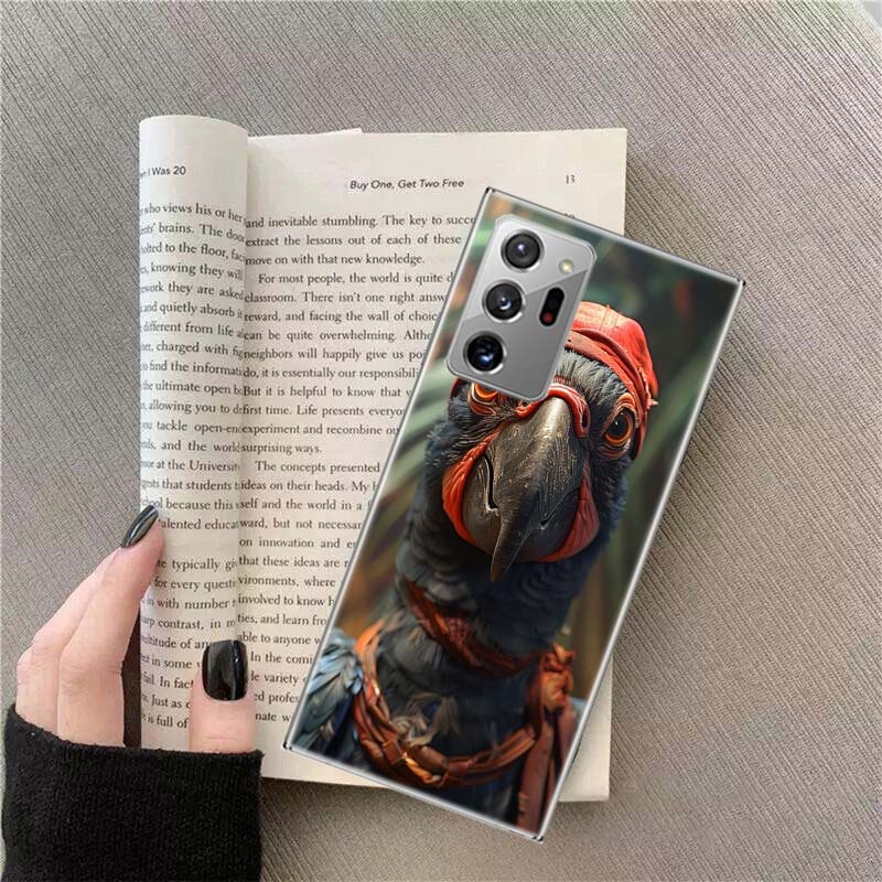 Macaw Pirate Phone Case for Samsung A17 A37 A57 A07 A16 A26 A36 A56 A05S A15 A25 A35 A55 Galaxy A03 A13 A23 A33 A53 A50S A51 A70