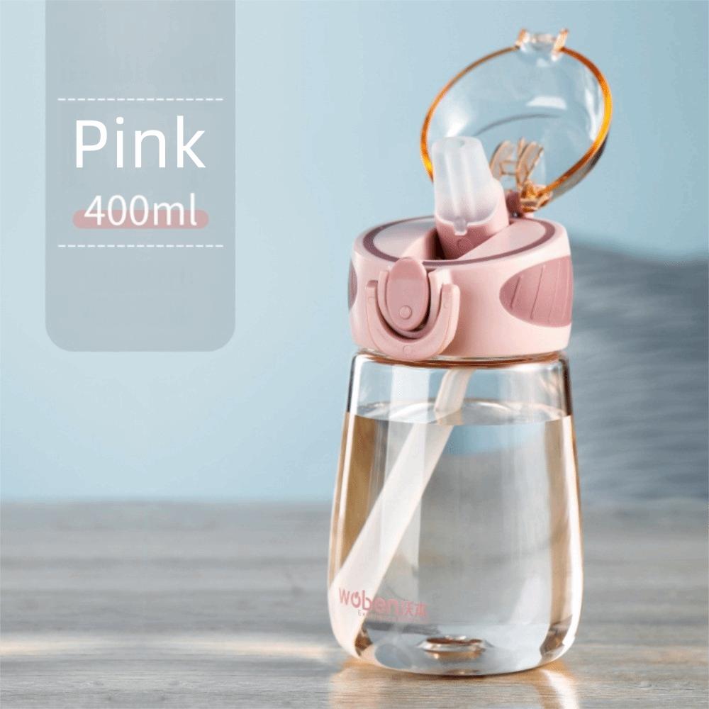 Drop Proof Kids Sippy Cup Food-Grade Silicone Water Bottle Portable Water Straw Cup