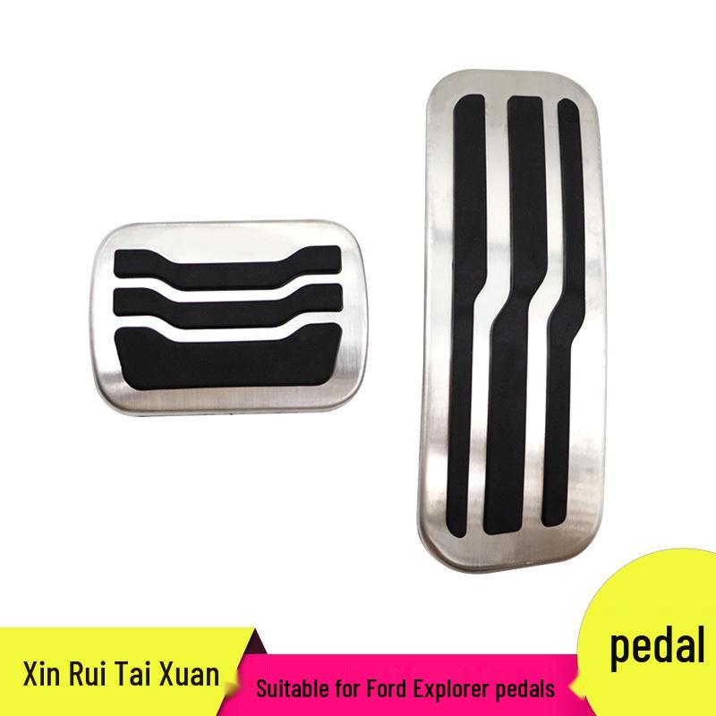 

Нескользящие накладки на педали для Ford Explorer - Газ, Тормоз, Площадка для отдыха, Декоративные аксессуары Aluminum Alloy + Hard Rubber
