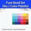 24 Colors Fuse Beads Kit 2.6Mm Melt Beads Set 3D Diy Puzzle Kids Handmade Craft Educational Toy Gift For Boys Girls