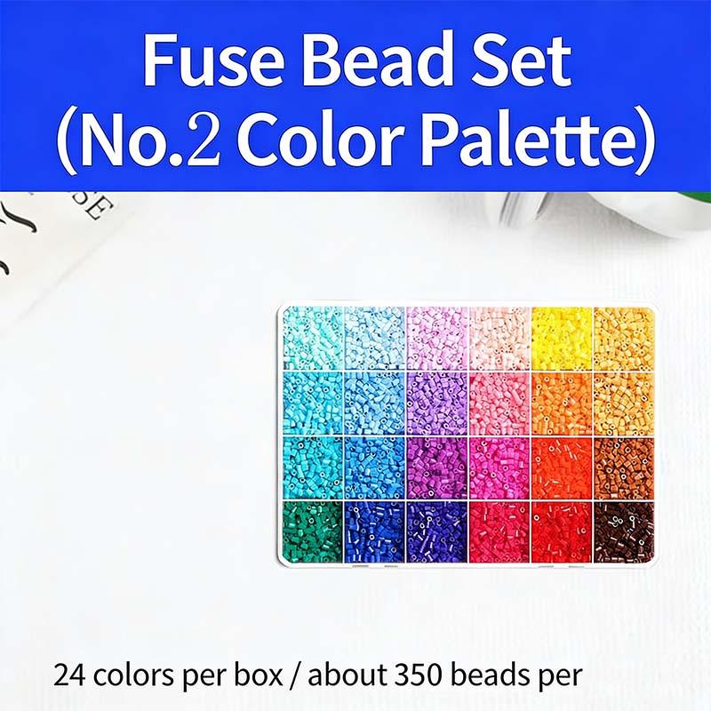 24 Colors Fuse Beads Kit 2.6Mm Melt Beads Set 3D Diy Puzzle Kids Handmade Craft Educational Toy Gift For Boys Girls