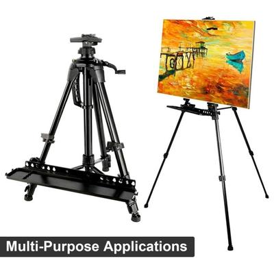 Painting Triangle Easel Hand-cranked Model Adjustable Height Adjustable Lifting Rod Easel Art Display Stand