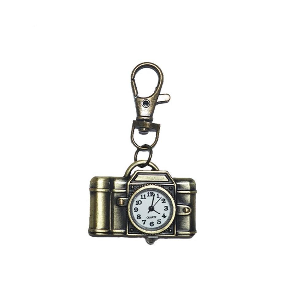 

Vintage Design Pocket Watch Quartz Movement Retro Creative Keychain Watch Lightweight Durable Vintage Pendant Fashion Accessory